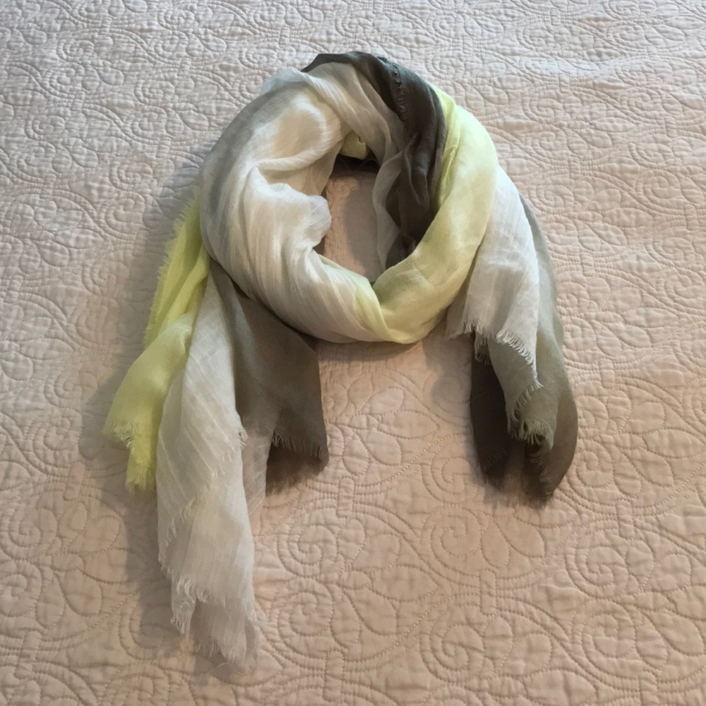 Old Navy Olive Green & Bright Yellow Scarf